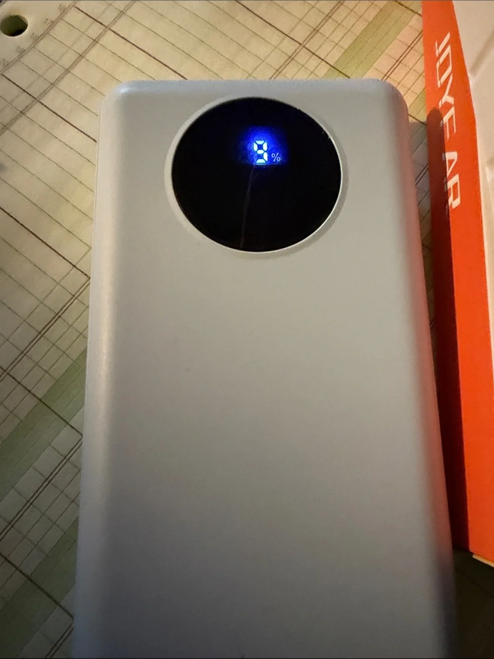 10000mAh Portable Power Bank - White